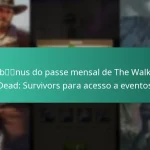 Os bónus do passe mensal de The Walking Dead: Survivors para acesso a eventos