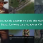 Os bónus do passe mensal de The Walking Dead: Survivors para jogadores VIP
