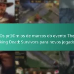 Os prémios de marcos do evento The Walking Dead: Survivors para novos jogadores