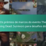 Os prémios de marcos do evento The Walking Dead: Survivors para desafios diários